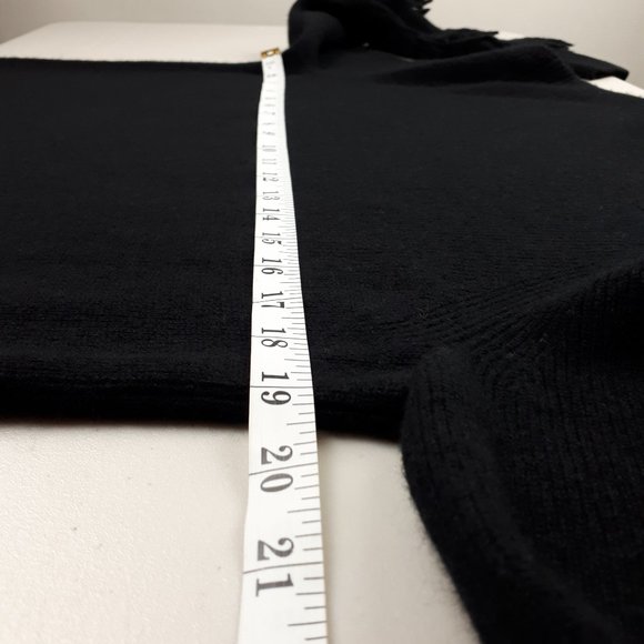 Michael Kors Black Turtleneck Fringed Sleeves Knit Dress - Picture 6 of 15